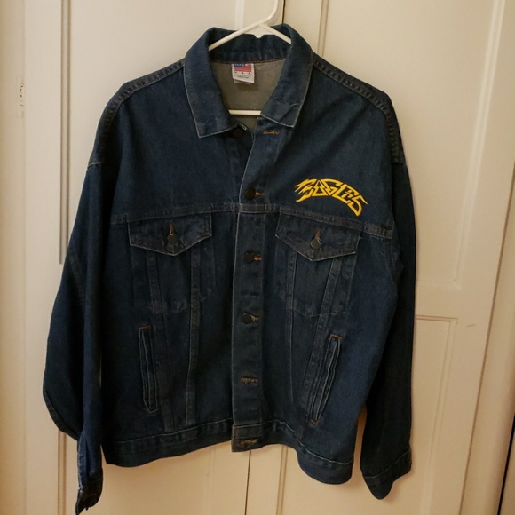 navy leather jacket